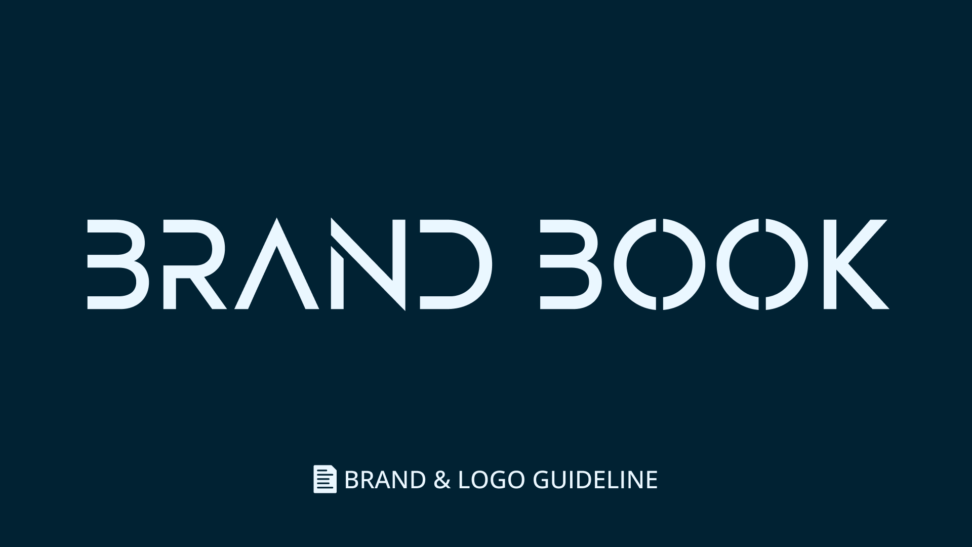 جلد دفتر هویت برند با عنوان BRAND BOOK