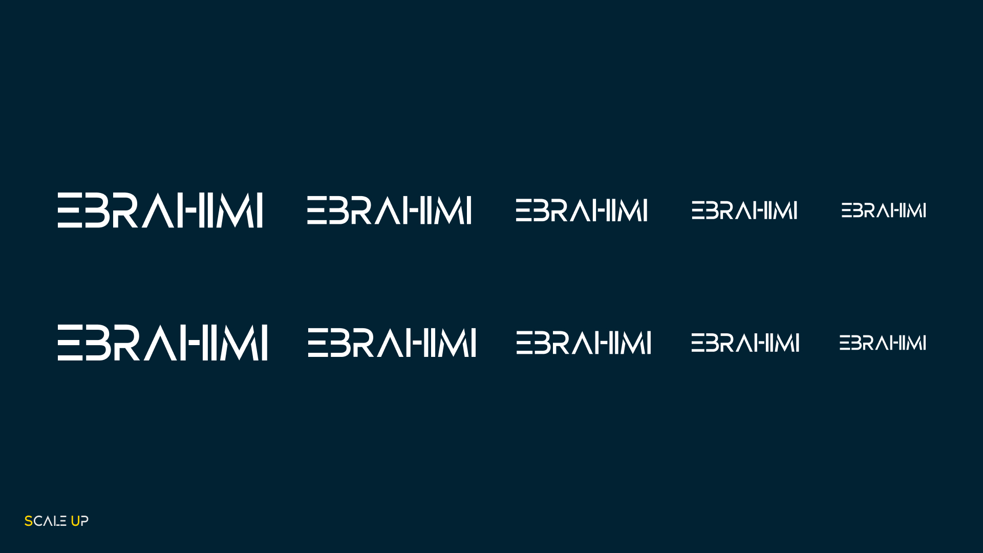 وردمارک EBRAHIMI در ده اندازهٔ مختلف